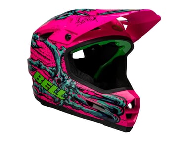 Bell "Sanction 2 DLX MIPS" Fullface Helmet - Bonehead Gloss Pink/Turquoise