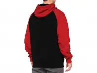 100 Percent "Barrage" Hooded Pullover - Black/Chilli Pepper