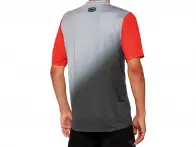 100 Percent "Celium" Jersey T-Shirt - Grey/Racer Red