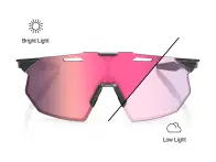 100 Percent "Hypercraft SQ" Sunglasses - Rose Gold Mirror Photochromic Lens / Gloss Light Grey