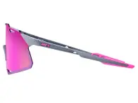 100 Percent "Hypercraft" Sunglasses - Purple Multilayer Mirror Lens- Grey