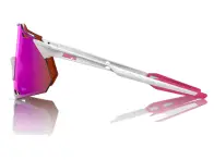 100 Percent "Hypercraft XS" Sonnenbrille - HiPER Vital Pink Mirror Lens / Matte White/Pink