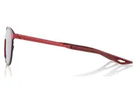 100 Percent "Legere Round" Sunglasses - Hiper Mirror Lens / Soft Tact Crimson