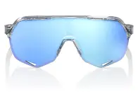 100 Percent "S2" Sunglasses - HiPER Blue Mirror Lens / Polished Translucent Clear