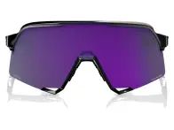 100 Percent "S3" Sunglasses - HiPER Lavender Mirror Polarized Lens / Polished Black