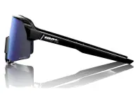 100 Percent "S3" Sunglasses - HiPER Lavender Mirror Polarized Lens / Polished Black