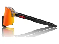 100 Percent "S3" Sunglasses - HiPER Red Mirror Lens / Polished Translucent Grey/Matte Black