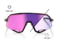 100 Percent "Slendale" Sunglasses - Purple Photochromic Mirror Lens / Gloss Black