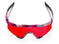 100 Percent "Speedcraft SL" Sunglasses - FDJ HiPER Fire Red Mirror Lens / Gloss Translucent Red/Blue
