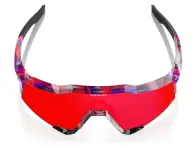100 Percent "Speedcraft SL" Sunglasses - FDJ HiPER Fire Red Mirror Lens / Gloss Translucent Red/Blue