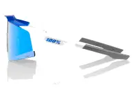100 Percent "Speedcraft SL" Sunglasses - HiPER Mirror Lens / Matte White/Metallic Blue