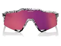 100 Percent "Speedcraft" Sunglasses - Elly 3 HiPER Dark Purple Mirror Lens / White Venom
