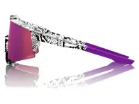 100 Percent "Speedcraft" Sunglasses - Elly 3 HiPER Dark Purple Mirror Lens / White Venom