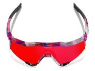 100 Percent "Speedcraft" Sunglasses - FDJ HiPER Fire Red Mirror Lens / Gloss Translucent Red/Blue