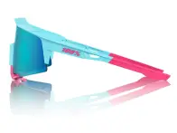 100 Percent "Speedcraft" Sunglasses - Tatis 4 Blue Topaz Mirror Lens / Soft Tact Blue