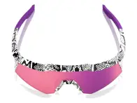 100 Percent "Speedcraft XS" Sunglasses, Elly 3 HiPER Dark Purple Mirror Lens / White Venom