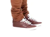 Almond "Belmont Leather Brown" Shoes