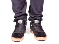 Almond "Belmont" Shoes black/gum