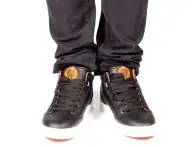 Almond "Belmont" Shoes black/orange