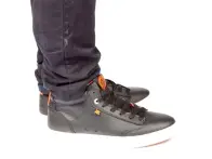 Almond "Belmont" Shoes black/orange