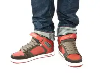 Almond "Magnus" Shoes red/grey