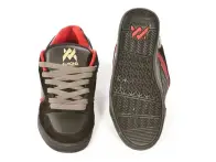 Almond "Metric" Shoes black/red