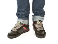 Almond "Metric" Shoes black/red