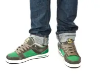 Almond "Metric" Shoes green/grey