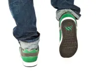 Almond "Metric" Shoes green/grey