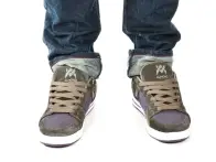 Almond "Metric" Shoes purple/grey