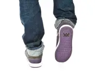 Almond "Metric" Shoes purple/grey