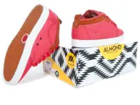 Almond "Riviera Mid" Shoes  - Red