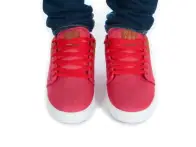 Almond "Riviera Mid" Shoes  - Red