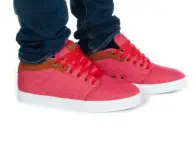 Almond "Riviera Mid" Shoes  - Red