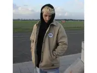 Autum Bikes "Ground Astronauts" Coach Jacket - Beige