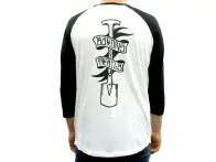 Barons of Trails "Spade" 3/4 Longsleeve - White/Black