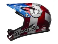 Bell "Sanction" Fullface Helmet - Red/Silver/Blue Nitro Circus