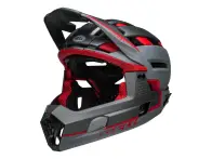 Bell "Super Air R Spherical" Fullface Helm - Matte Gray/Red