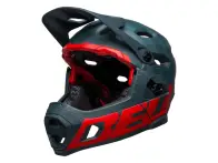 Bell "Super DH" Spherical Fullface Helm - Prime Matte Blue/Crimson