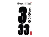 BOX Components "Box Two" BMX Race Zahlen-Sticker - Black