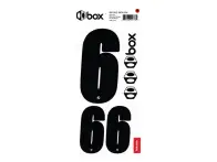 BOX Components "Box Two" BMX Race Zahlen-Sticker - Black