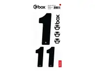 BOX Components "Box Two" BMX Race Zahlen-Sticker - Black