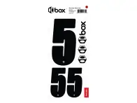 BOX Components "Box Two" BMX Race Zahlen-Sticker - Black