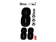 BOX Components "Box Two" BMX Race Zahlen-Sticker - Black
