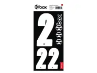 BOX Components "Box Two" BMX Race Zahlen-Sticker - White