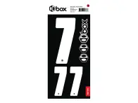 BOX Components "Box Two" BMX Race Zahlen-Sticker - White