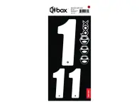 BOX Components "Box Two" BMX Race Zahlen-Sticker - White