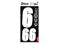 BOX Components "Box Two" BMX Race Zahlen-Sticker - White
