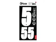 BOX Components "Box Two" BMX Race Zahlen-Sticker - White