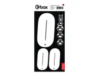 BOX Components "Box Two" BMX Race Zahlen-Sticker - White